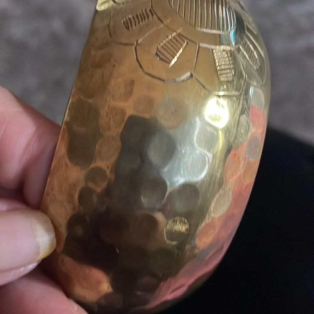 Vintage etched brass
